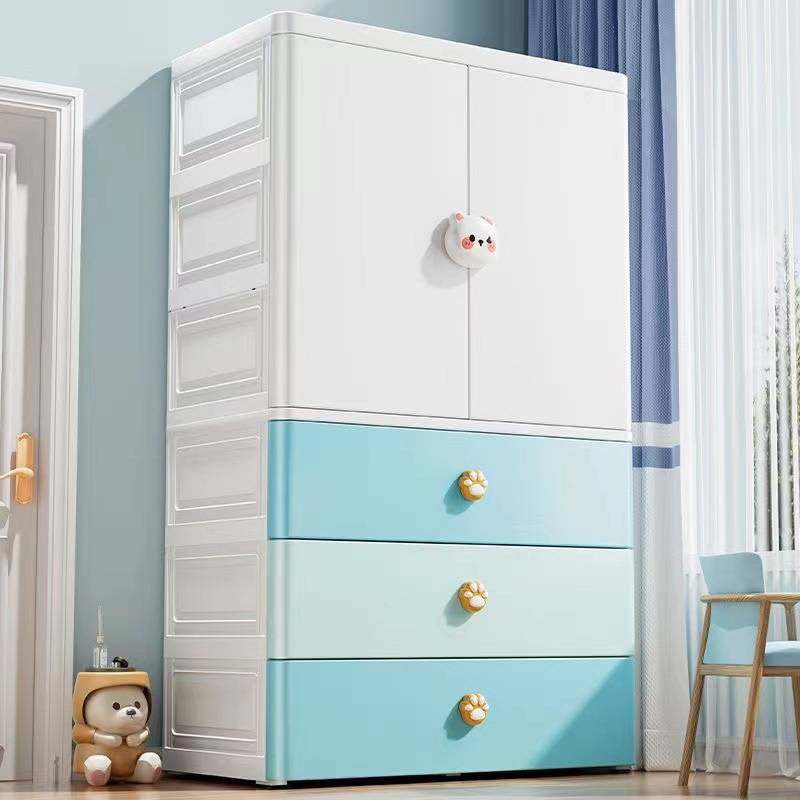 大号加厚双开门儿童衣柜家用塑料储物柜宝宝玩具衣物整理收纳柜子,淘宝优惠券,粉丝福利购,淘宝优惠卷
