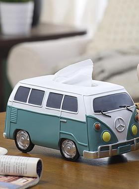 学生房纸巾盒客厅创意可爱桌面抽纸收纳盒茶几整理盒餐巾纸盒摆件