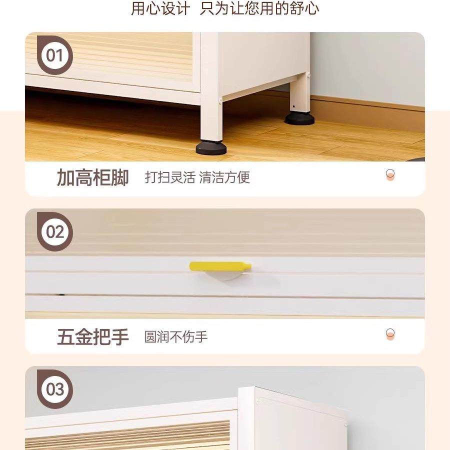 厨房置物架落地多层收纳柜子微波炉家用带门多功能橱柜防尘储物柜,淘宝优惠券,粉丝福利购,淘宝优惠卷