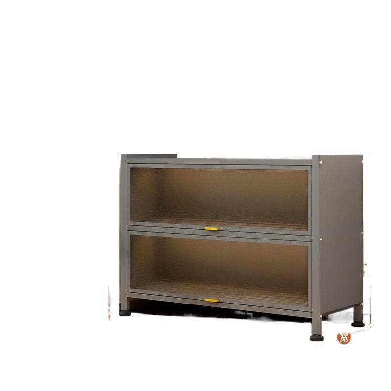 厨房置物架落地多层收纳柜子微波炉家用带门多功能橱柜防尘储物柜,淘宝优惠券,粉丝福利购,淘宝优惠卷