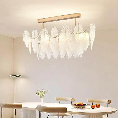 羽毛套客厅灯轻卧奢欧式吊灯2899025新款客厅餐厅组合法灯式灯餐 - 图0