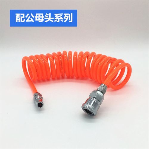 PU弹簧气管空压机螺旋气管8*5/10*6.5/6*4mm6/9/12/15米伸缩软管 - 图1