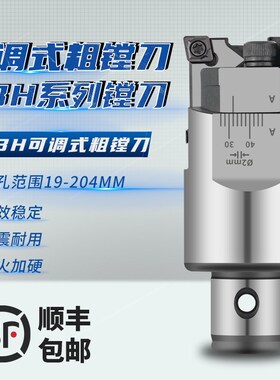 双刃粗镗头RBH可调式加固锯齿粗镗刀加工中心铣床镗床微调式 镗刀