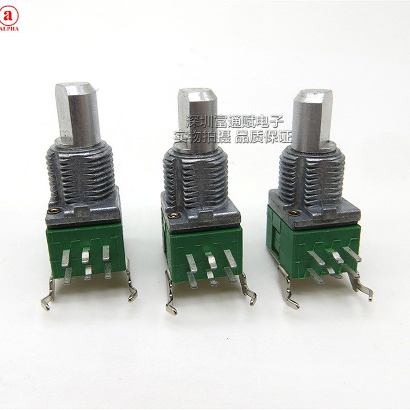 台湾 艾华 ALPHA阿尔法精密型RD902F-B100K 15半轴单圈双联电位器 - 图0