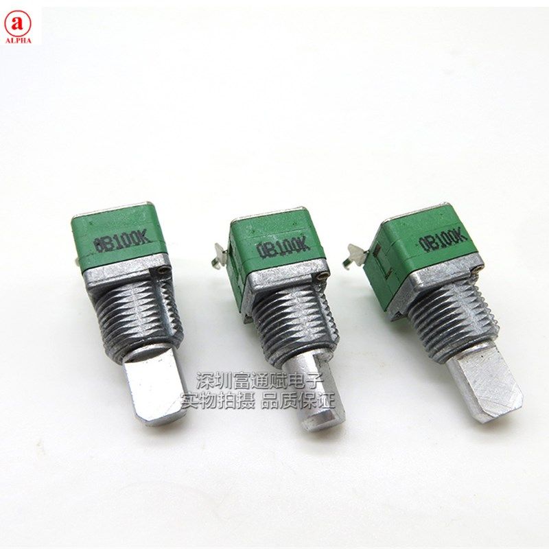 台湾 艾华 ALPHA阿尔法精密型RD902F-B100K 15半轴单圈双联电位器 - 图3