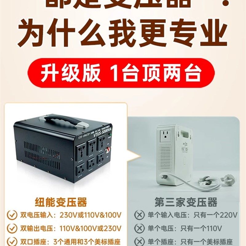 220v转110v变压器110V转220v大功率美国120V100V压电源转换器,淘宝优惠券,粉丝福利购,淘宝优惠卷