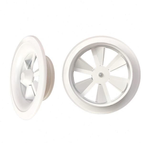 铝合金旋流风口耐高温防火出风口可调节叶片圆形机场中央空调风口,淘宝优惠券,粉丝福利购,淘宝优惠卷