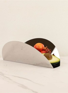 北欧创意金属卷边托盘家居餐桌样板房间桌M面客厅酒柜工艺品摆件