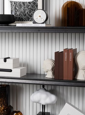 客厅高级a感书柜样板间装饰品组合现代装饰轻奢书架软桌面高档摆