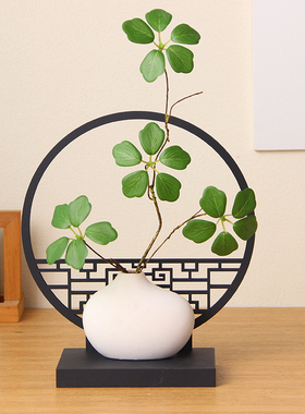 中国风新中式禅意家居装饰品摆件玄关酒柜屏风桌面客S厅创意工艺