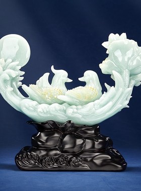 百年好合天鹅摆件鸳鸯一对闺蜜结婚新婚J新房装饰品创意实用送礼