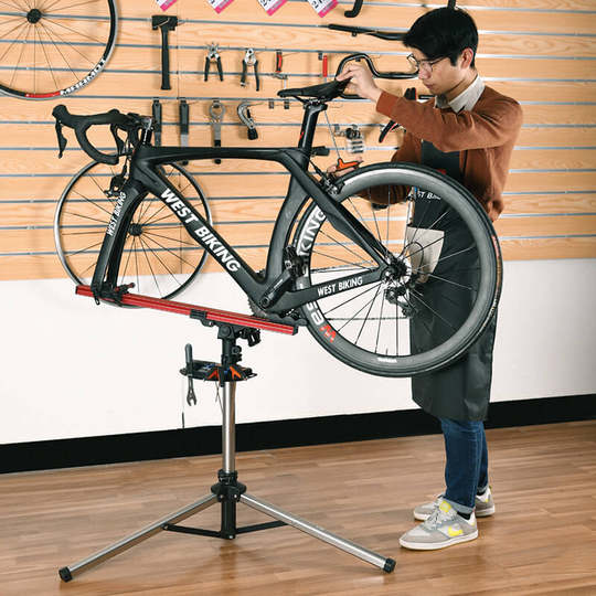 Xiqizhe-banco de reparación de marcos para reparación de bicicletas, banco de trabajo de maniobras para bicicletas, soporte de exhibición para herramienta de reparación de Marcos triangular R