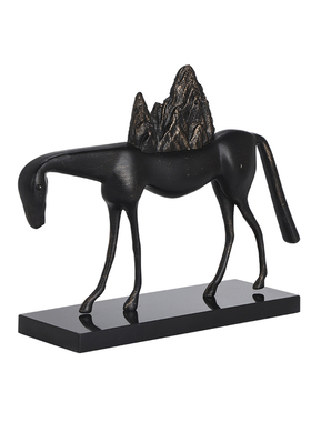 新中式现代简约抽象人物骑马雕塑摆件G样板房间售楼部客厅玄关装