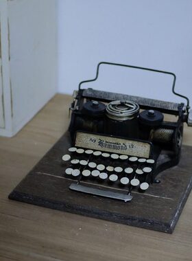 製品陳  复古铁艺老物件打字机模型 咖啡馆店铺装饰道具摆件