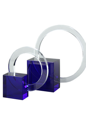 现代简约几何水晶圆球拼r接摆件透明人物字母河蚌样板间客厅装饰