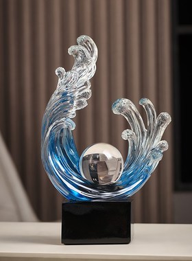 风生水起酒柜装饰品o摆件轻奢高档办公室客厅电视柜高级感家居饰