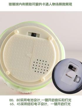 2025年新款圣诞老人骑麋鹿水晶球音乐盒桌面装饰品树脂摆件