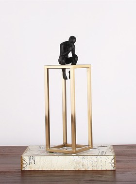 样板房金属客厅摆件工艺品软装简约现代家居欧式创W意酒店装饰品