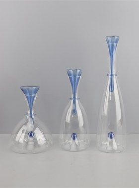 北欧简约玻璃透明醒酒具器u皿创意彩色高档酒壶餐厅餐桌家居装饰