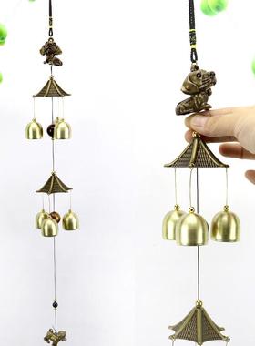复古合金风铃挂饰景区麻绳宝葫芦风铃古典家居门店挂件