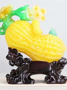 创意财富人生摆件中式工艺品客厅家居装饰V品酒柜摆设品