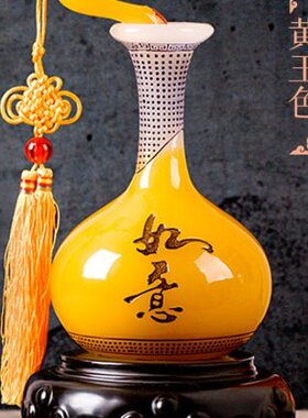 中式花瓶摆件客厅酒柜家居礼物装饰玄关电视柜平安水竹富贵竹插花