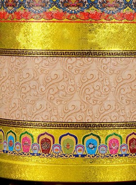 藏村电动d转轮室内家用转筒桌面转动金桶摆件