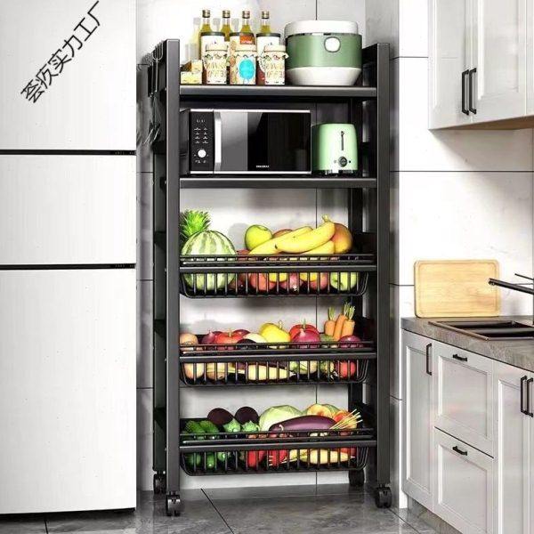 移动厨房置物架多层收纳架落地锅架多功能加厚烤箱微波炉储菜架子,淘宝优惠券,粉丝福利购,淘宝优惠卷