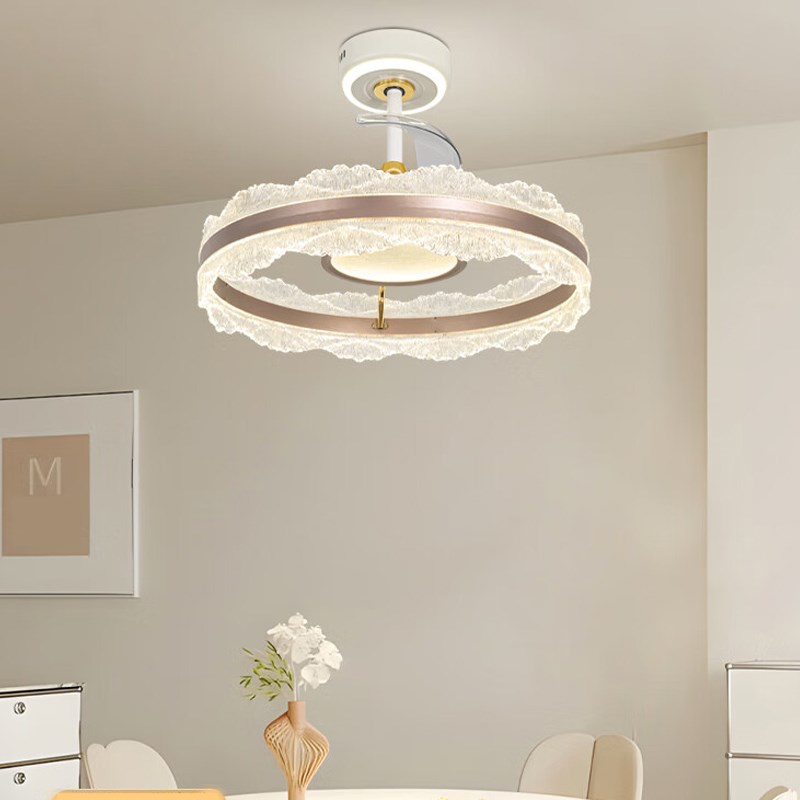 2025新款餐厅隐形风扇吊灯简约现代静音高级感客厅卧Y室书房吊扇 - 图3