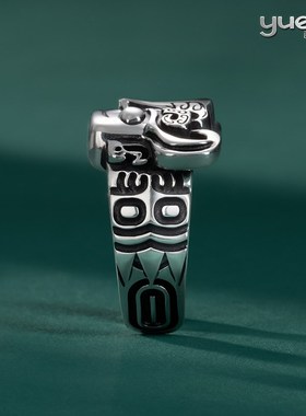 阅银 饰品 戒指 新国潮925银首饰情侣对戒送U男友送女友礼物