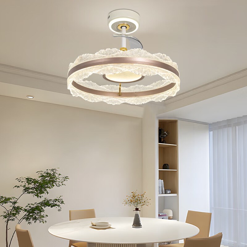 2025新款餐厅隐形风扇吊灯简约现代静音高级感客厅卧Y室书房吊扇 - 图2