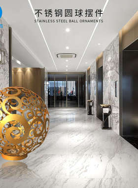 户外大型镂空不锈钢圆球摆w件火龙艺术品抽象景观雕塑灯光小品