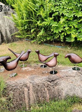 304不锈钢精密铸造镜面鸽子小B鸟摆件抽象写实动物软装配件艺雕塑