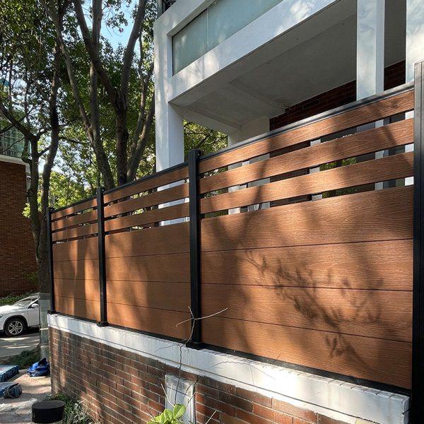 塑木共挤围栏户外花园露台庭院木塑护栏防腐木纹围墙院子栅栏隔断,淘宝优惠券,粉丝福利购,淘宝优惠卷