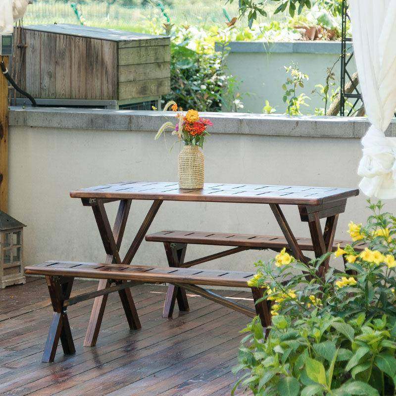 折叠桌椅组合露台实木防腐木桌椅休闲庭院木质桌椅阳台户外室内,淘宝优惠券,粉丝福利购,淘宝优惠卷