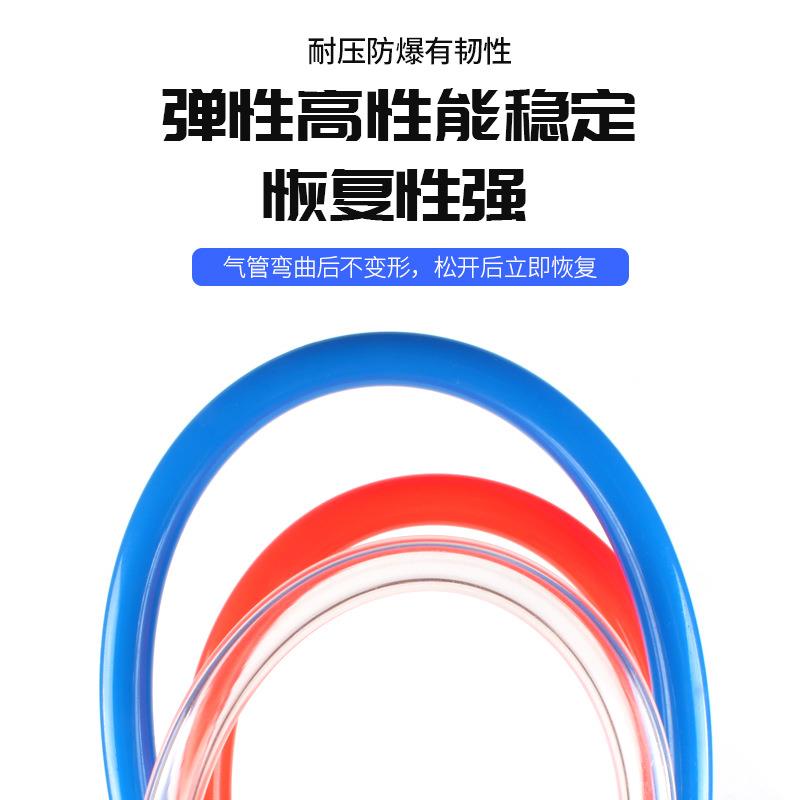 源泰管业 气动PU气管空气软管气动软管4X2.5 红蓝黑透明200M - 图1
