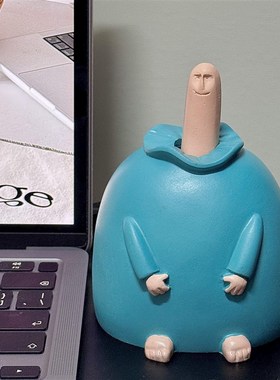竖中指办公室桌面摆件搞笑沙雕艺术雕塑年度丑东西W搞怪抽象小玩
