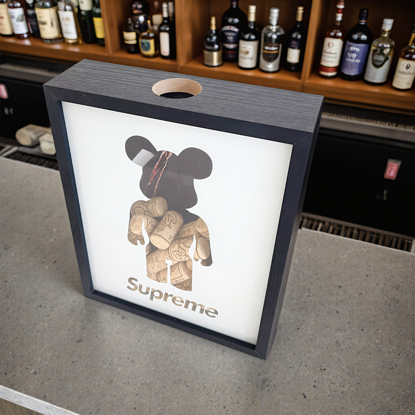 红酒塞收纳相框软木葡萄酒塞展示框酒瓶瓶盖收藏收集盒酒吧柜摆件,淘宝优惠券,粉丝福利购,淘宝优惠卷