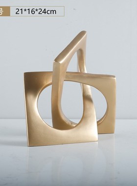 手工艺品软装黑白几何现代极简创意摆件样板间售R楼处桌面软装饰