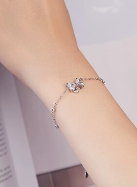 龙星惜上S925纯银蝴蝶结手链女ins风轻奢高级设计感手链饰品