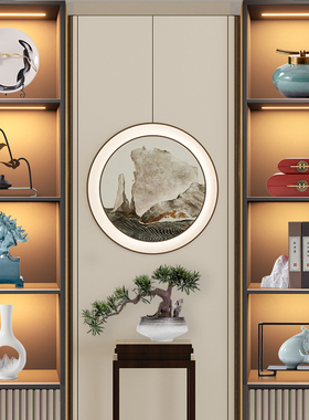 新中式装饰摆件高端客厅酒柜玄关博古架I样板间创R意家居软装工艺