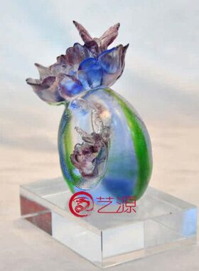 艺源 琉璃摆件花开富贵创意家居客厅电视柜酒柜新房婚房生日礼品
