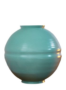 现代黑白陶瓷复古插花花器样板间C售楼处客厅餐厅酒店大堂装饰摆