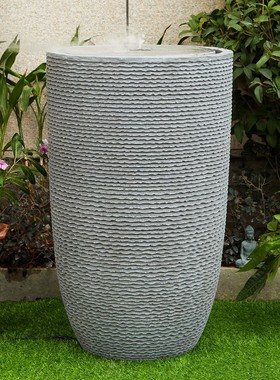 欧式流水喷泉生财摆件办公室客厅玄关户外庭N院循环水落地景观装