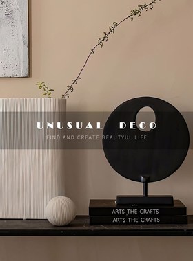 欧式轻奢黑色铝制抽象几何艺术屏风摆件客厅书房S样板间创意装饰