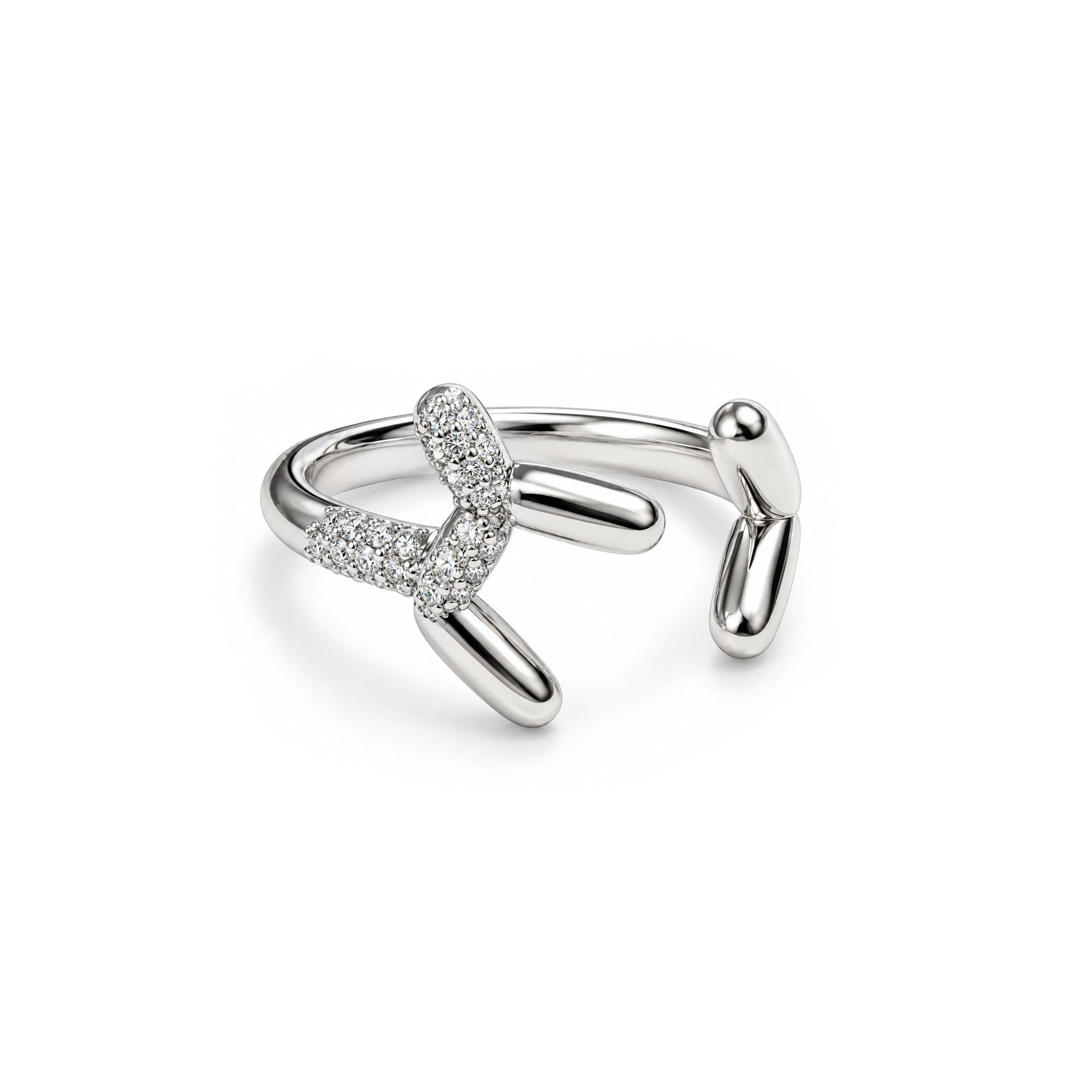 Flourishan Breed Diamond Balloon Puppy Ring