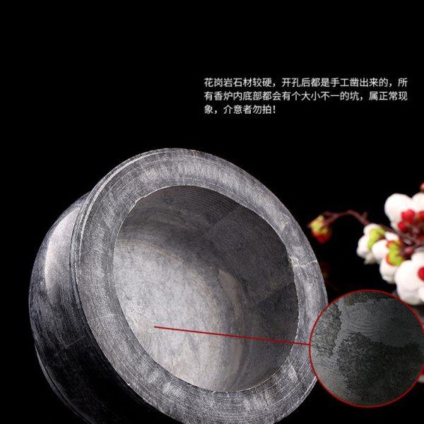 善唯黑色花岗岩圆形香炉大理石石头家用灵堂墓地祭祀供奉小号摆件,淘宝优惠券,粉丝福利购,淘宝优惠卷