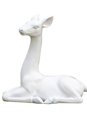 户外抽象梅花鹿雕塑公园花v园庭院地产售楼部麋鹿装饰景观动物摆