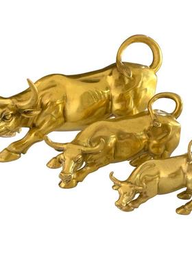 摆件牛华尔街铜牛品工艺办公w室纯铜家居装饰旺生肖市客厅礼品气