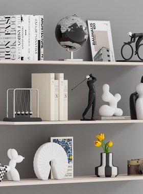 北欧现代创意抽象摆件办公室酒店客厅电视柜书柜酒柜软.装饰品摆
